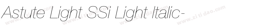 Astute Light SSi Light Italic字体转换
